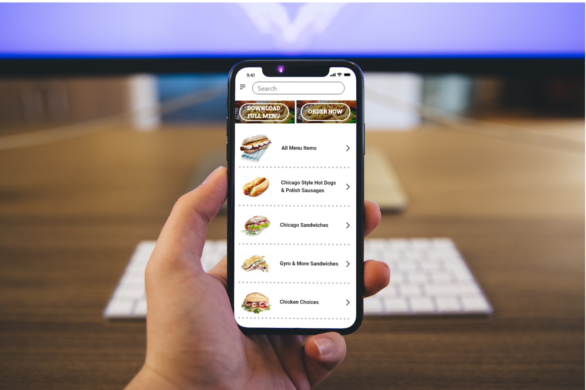 Mockups of the Chicago Taste and More mobile Website